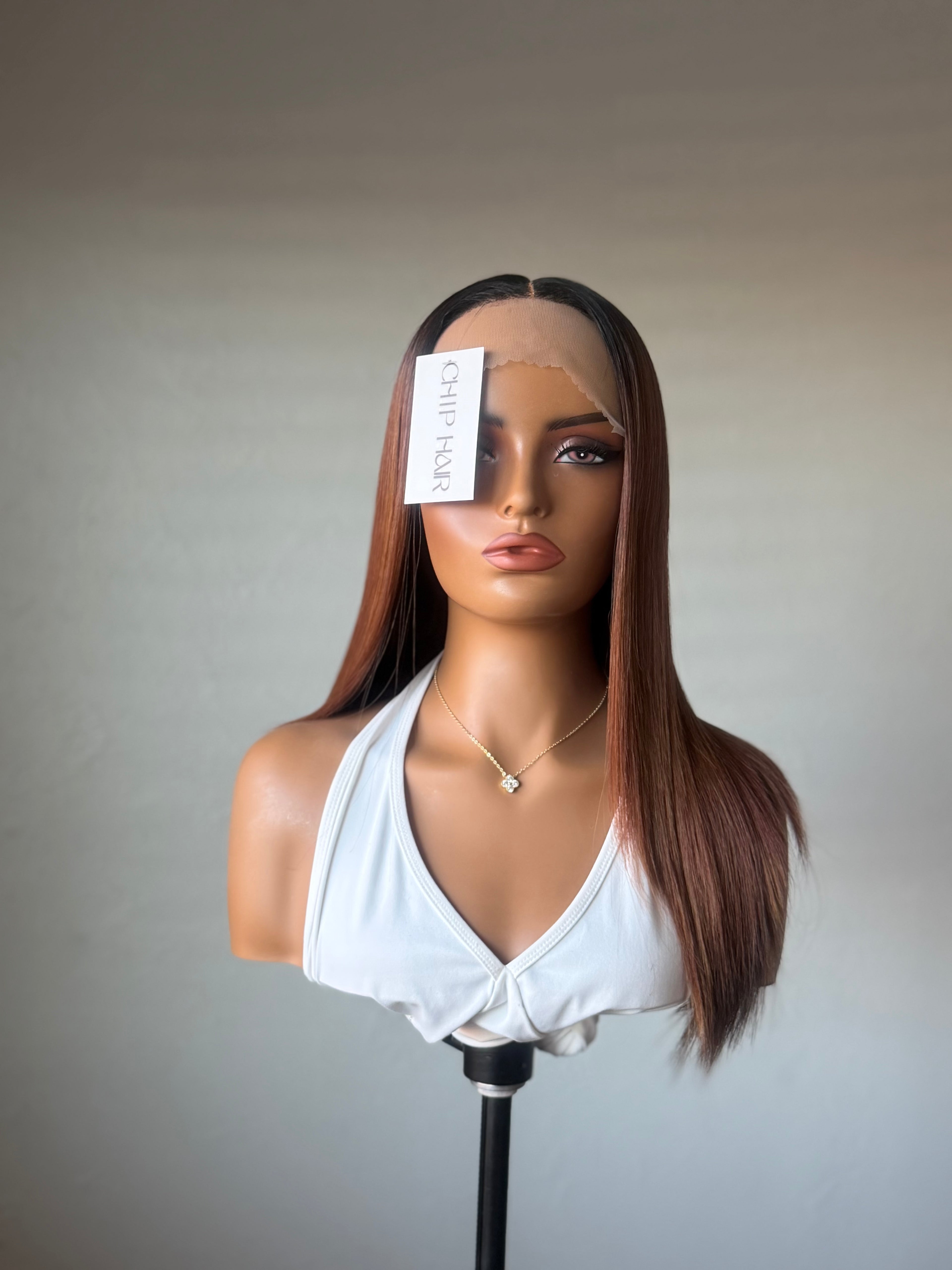 Cheating straight 18” wig