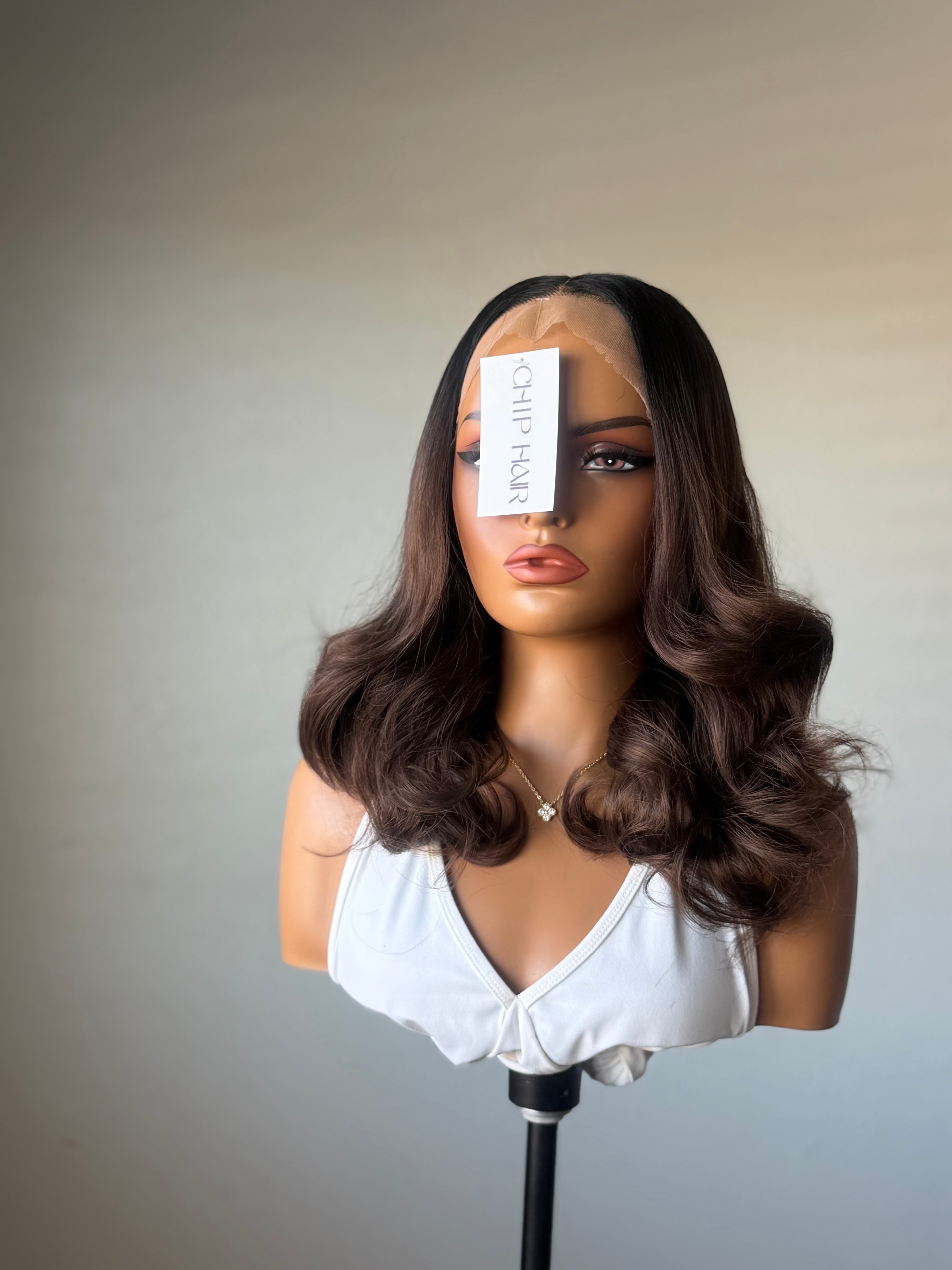 Brown wave 18” wig