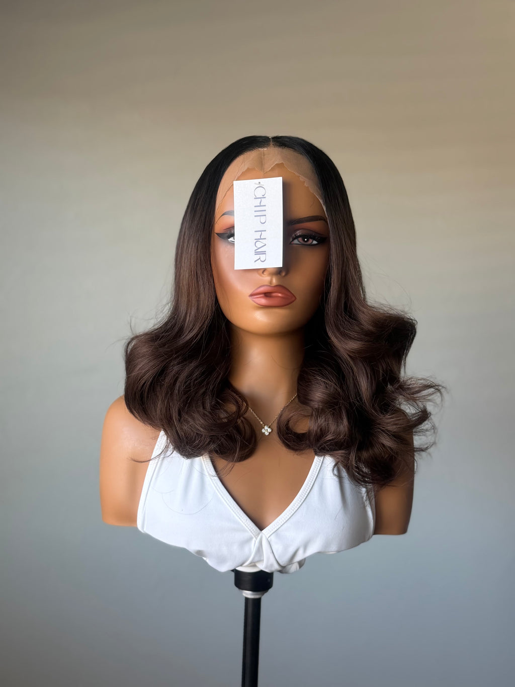 Brown wave 18” wig