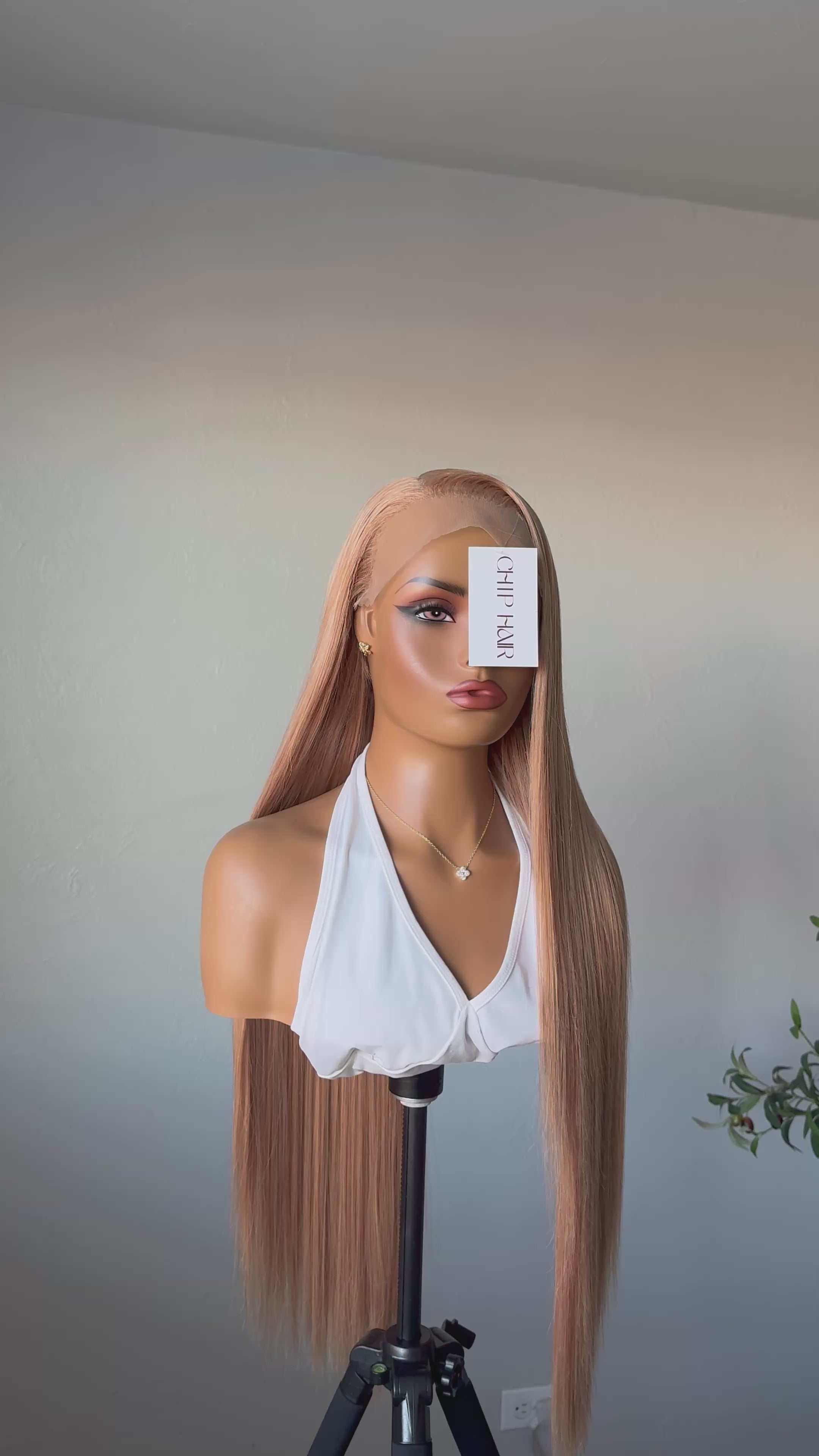 Bronze Straight 32” Wig